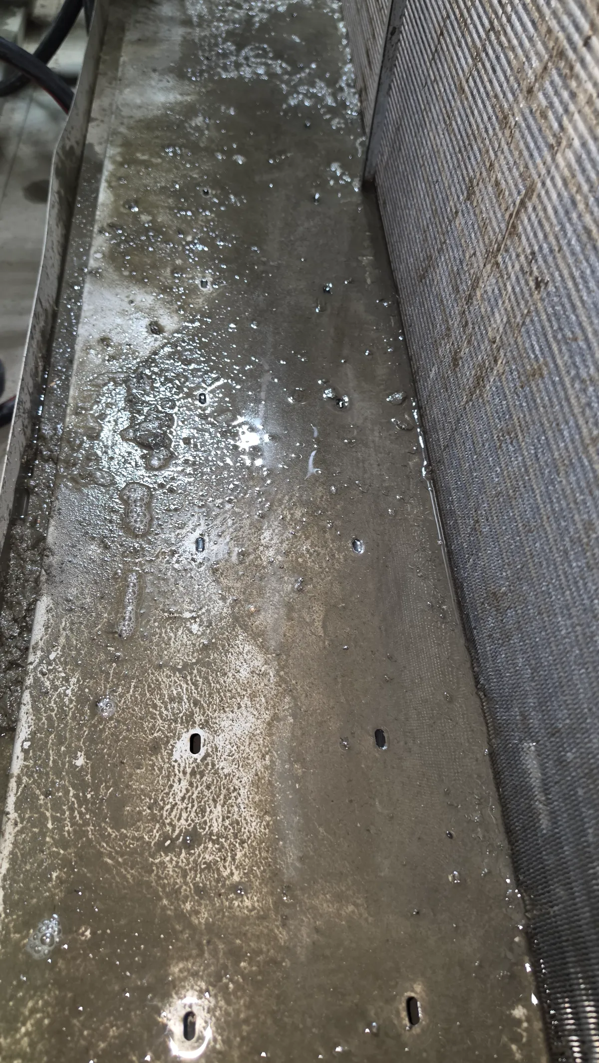 Progress photo showing Dirt build up during Commercial HVAC repair in Indian Wells, California