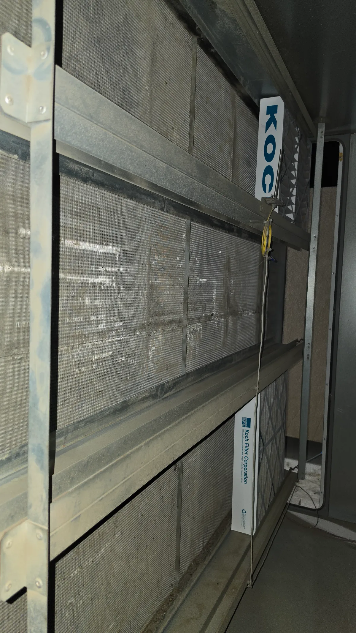Progress photo showing Dirty evaporator other side during Commercial HVAC repair in Indian Wells, California