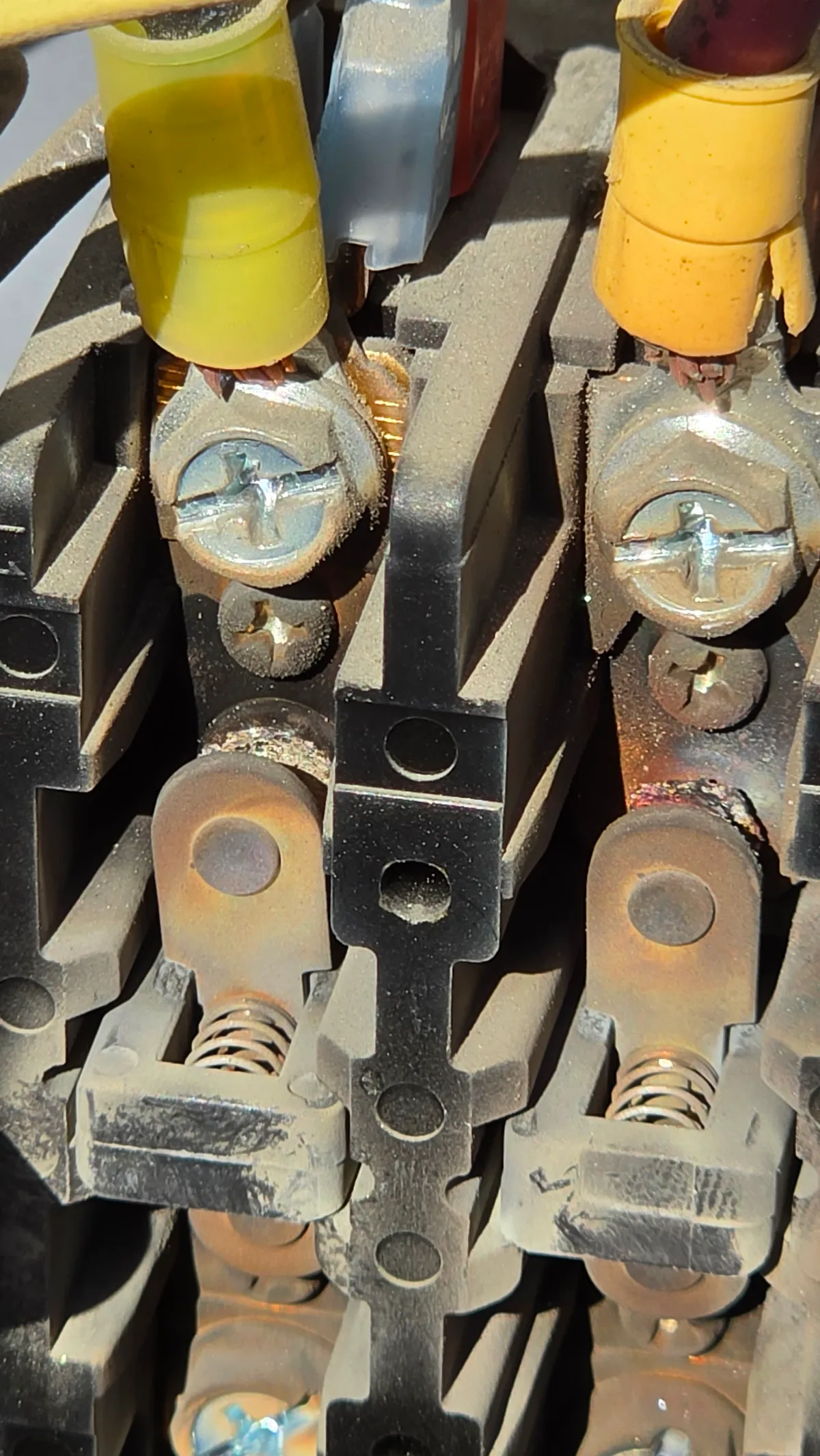 Progress photo showing contactor during Commercial Refrigeration service in Indio, California