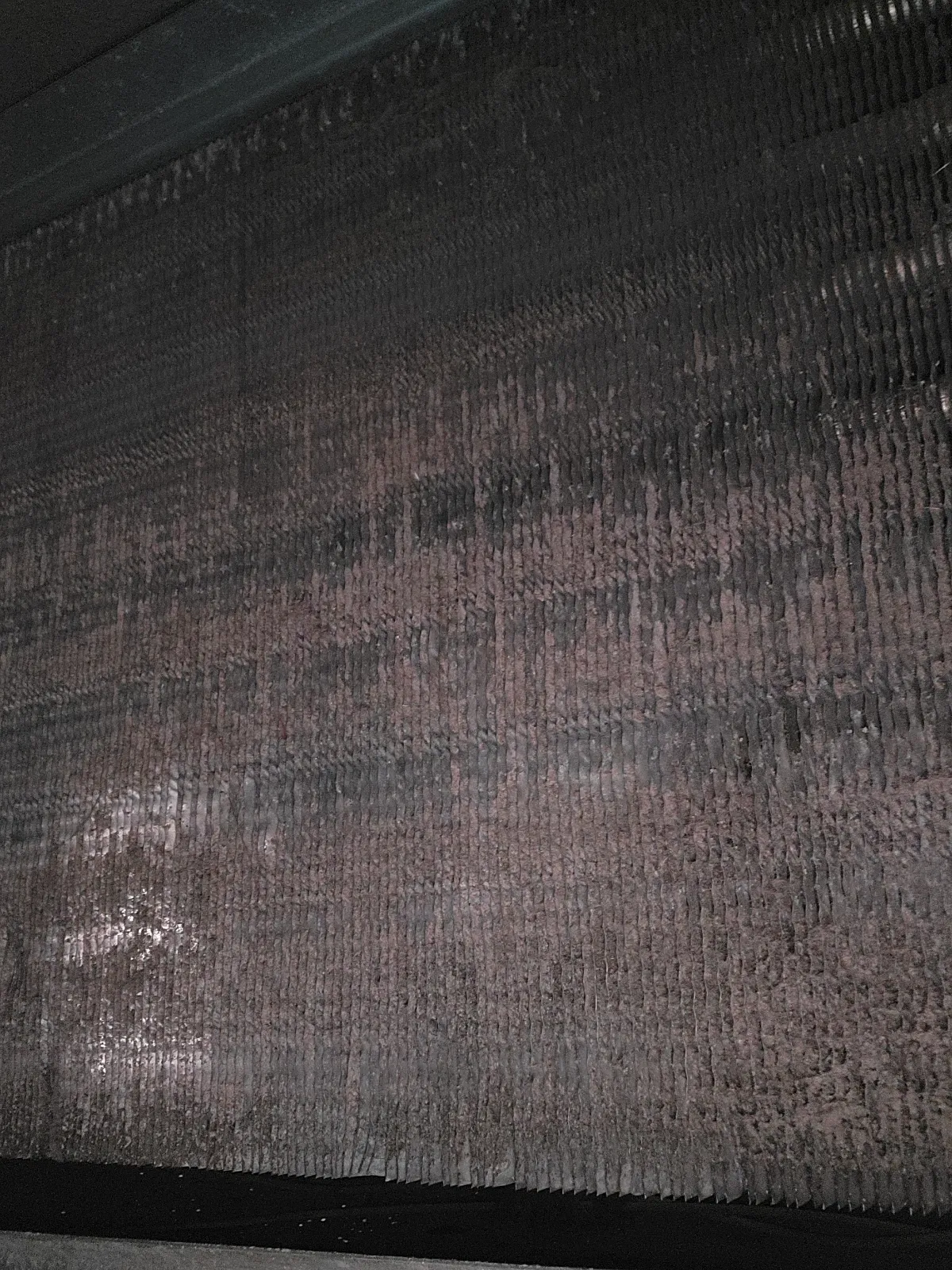 Progress photo showing back of wlak in cooler evaporator during Commercial Refrigeration maintenance in Cathedral City, California