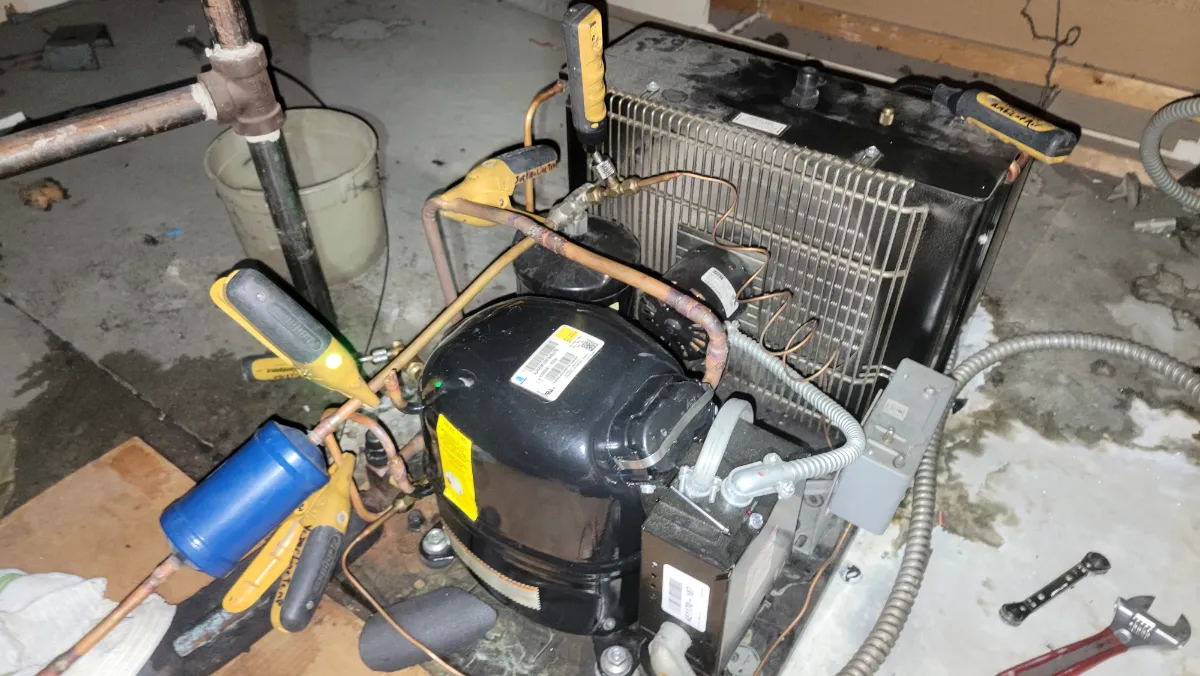 Progress photo showing Diagnostic during Commercial Refrigeration repair in Cathedral City, California
