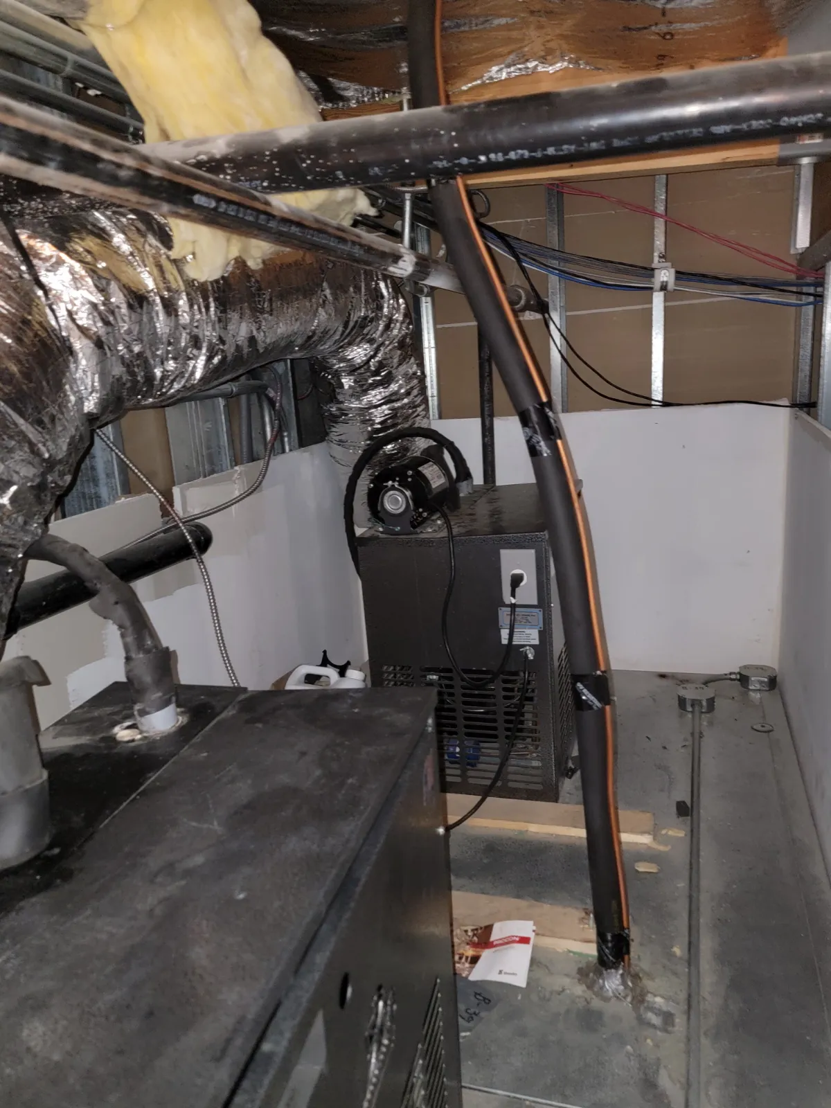 Progress photo showing condensing units hot air during Commercial Refrigeration repair in Cathedral City, California