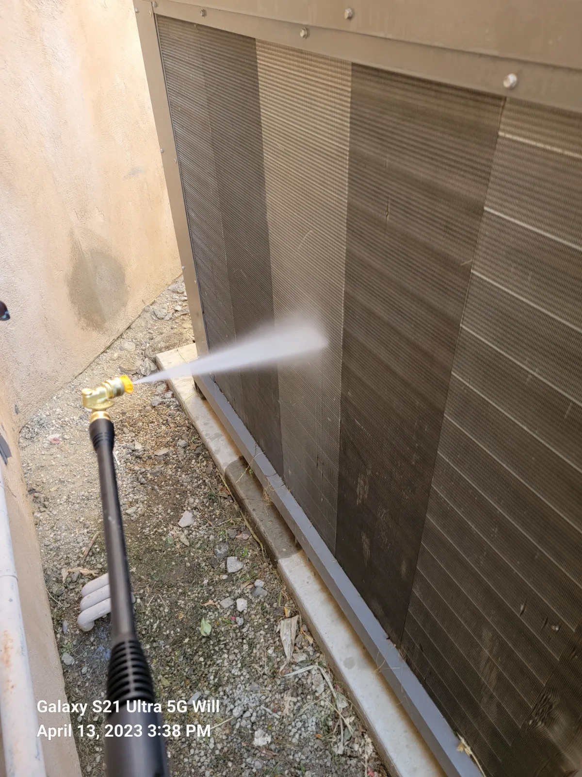 Progress photo showing Pressure wash during Commercial Refrigeration repair in Rancho Mirage, California